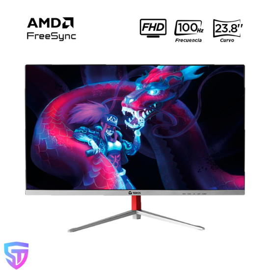 Monitor curvo TEROS TE-2402S, 23.8 FHD VA, HDMI, VGA