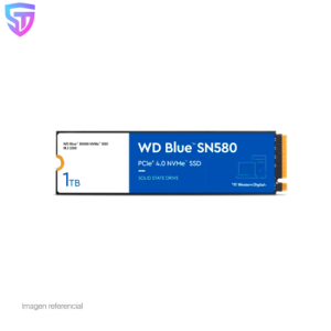 Unidad en estado solido Western Digital Blue SN580 1TB M.2 2280, PCIe Gen 4.0 x4 NVMe 1.4b